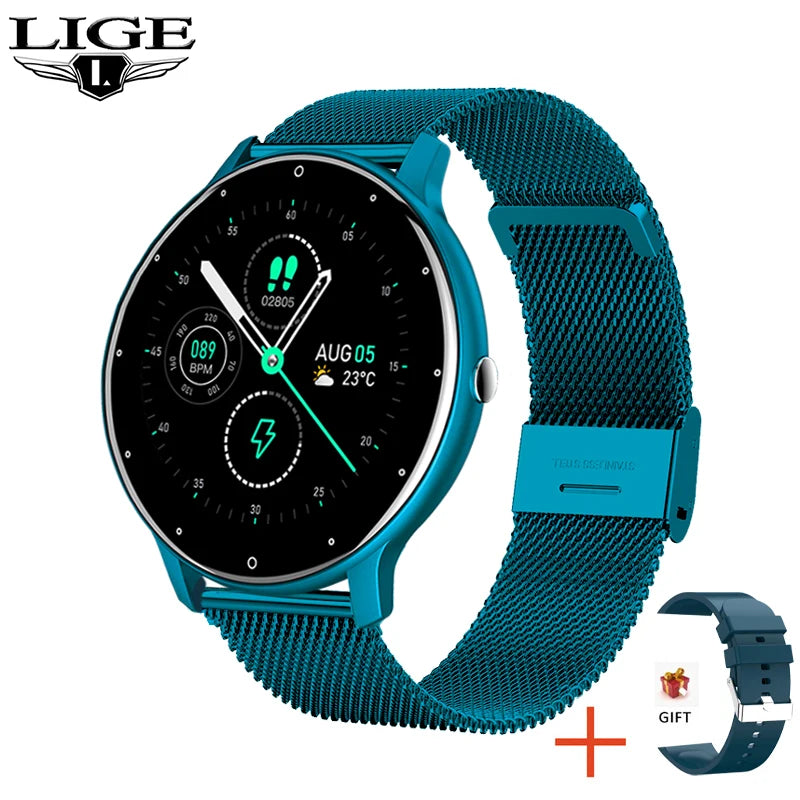 Elegancia y tecnología en tu muñeca
El Smartwatch LIGE 2025 para Mujer combina diseño moderno y pantalla táctil completa con funciones deportivas y de salud. Compatible con Android e iOS, es resistente al agua IP67 y perf