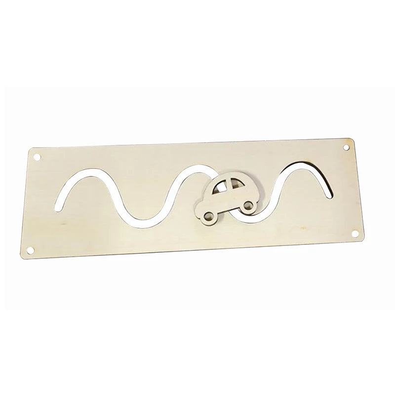 Tablero Montessori Busy Board DIY | Juguete educativo de madera con accesorios sensoriales que estimulan la motricidad fina, la concentración y el aprendizaje práctico. Ideal para que los niños jueguen, exploren y desarrol