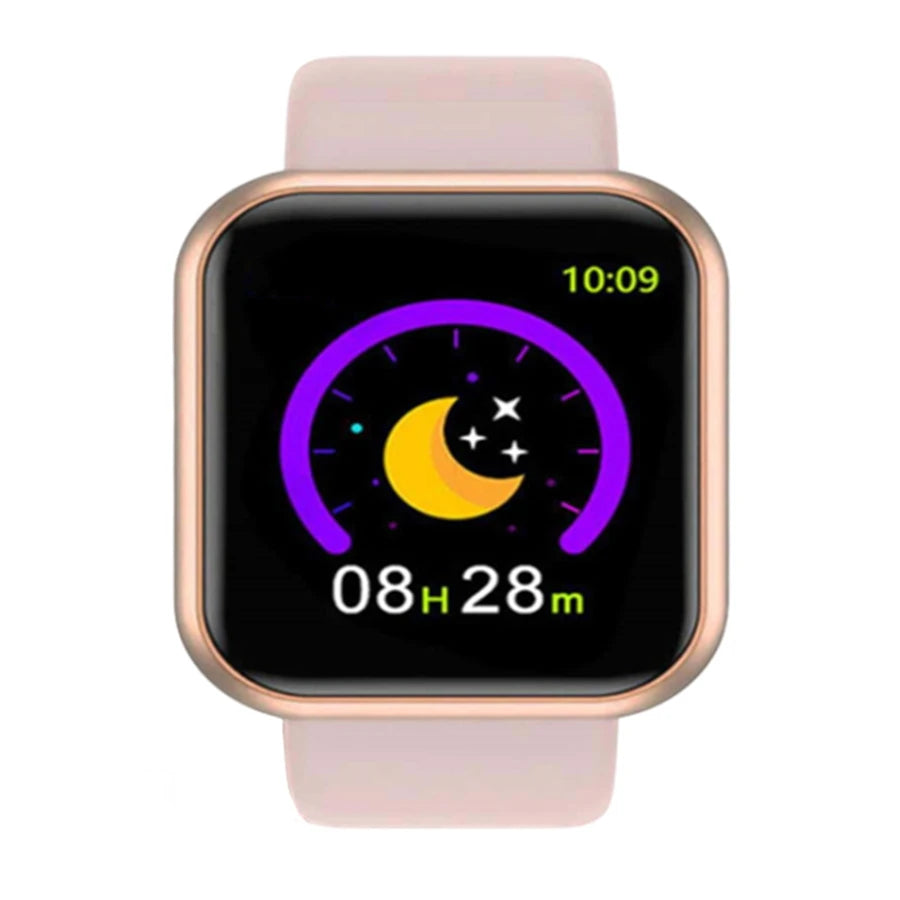 Reloj inteligente Y68 D20 con control de música, recordatorio de mensajes, calorías, distancia y monitor de actividad física para hombres y mujeres, reloj inteligente para niños y mujeres, reloj con alarma.