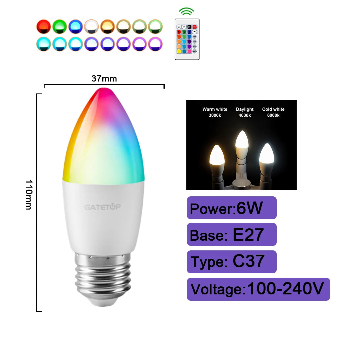 ¡Transforma tu hogar con iluminación inteligente y personalizada! Las bombillas LED inteligentes Tuya WiFi GU10 ofrecen una experiencia de iluminación totalmente nueva. 2 y 4 piezas.