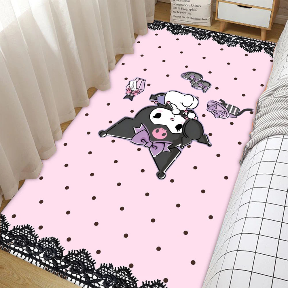 Alfombra de animación Disney MINISO Sanrio Kuromi para el hogar, sala de estar, dormitorio, sofá.