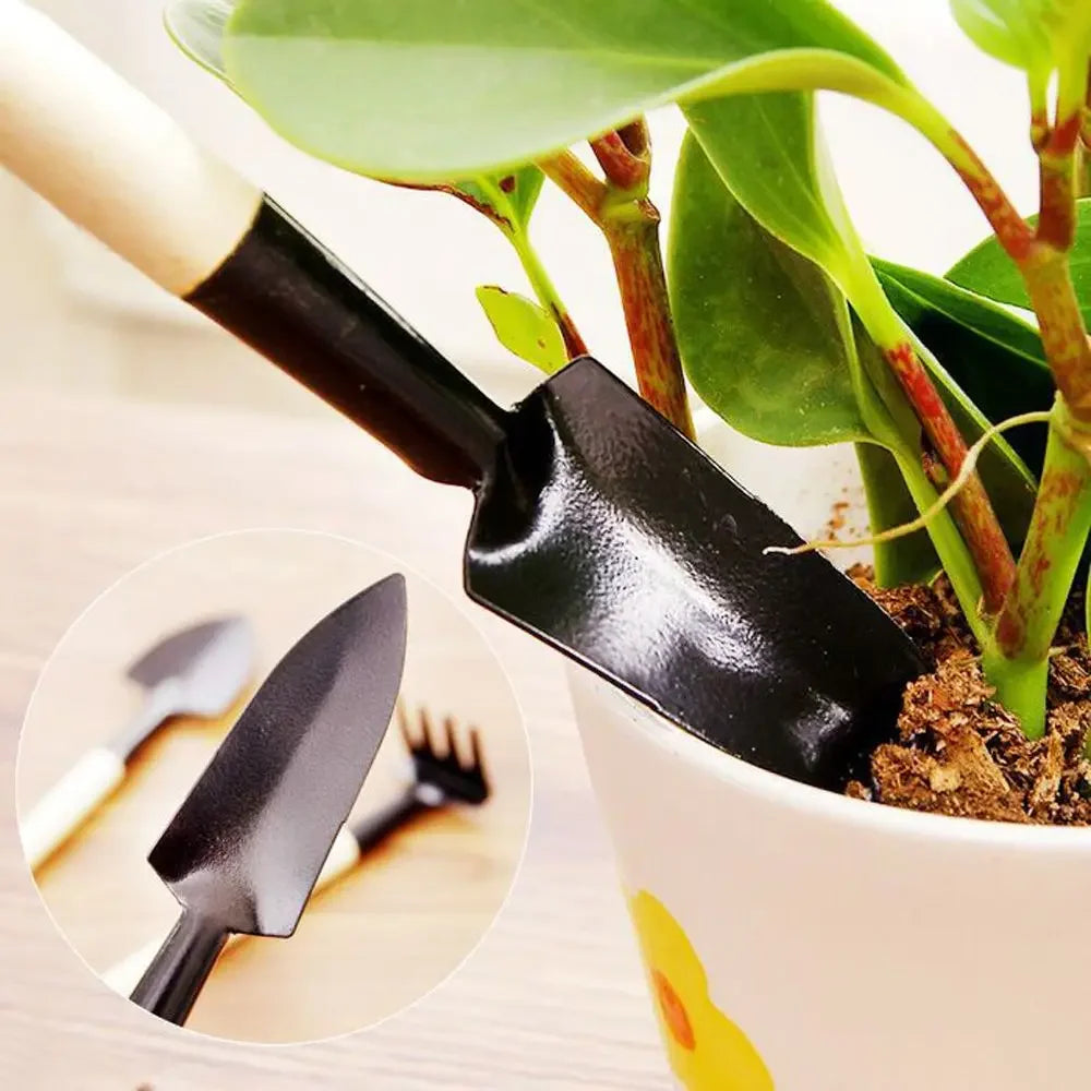 “Juego de 3 Herramientas de Jardinería Mini | Perfectas para Aflojar Tierra, Plantar y Cuidar Macetas en Interiores o Jardín. Prácticas, Multifuncionales y de Uso Doméstico.”