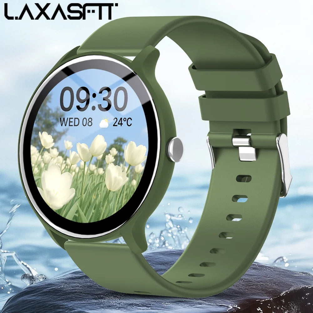 Rendimiento y estilo en un solo relojEl Smartwatch LAXASFIT 2025 combina deporte, salud y conectividad en un diseño resistente al agua IP68. Con llamadas Bluetooth y compatible con Android e iOS.