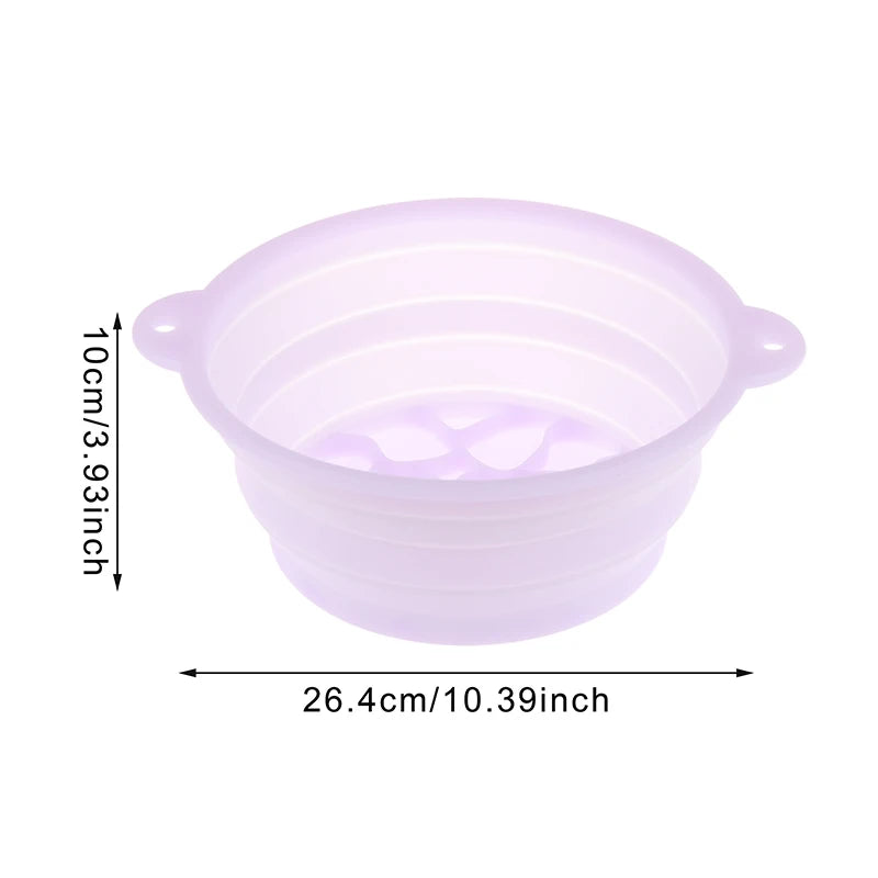 Disfruta de un cuidado facial refrescante en cualquier lugar con este bowl de hielo facial plegable de silicona.