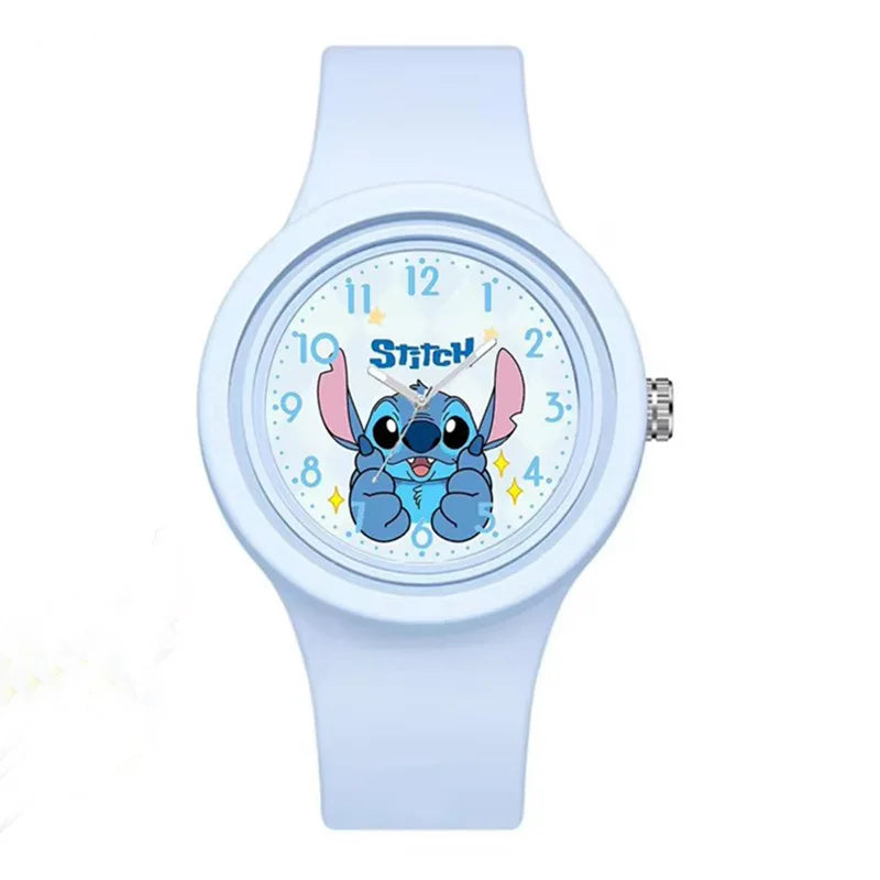 Reloj Disney Anime Stitch Kawaii Lilo & Stitch MINISO para niños, reloj deportivo de silicona. Análogo.
