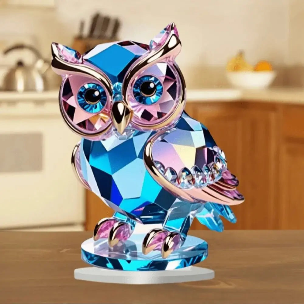 “Búho de Cristal Adorable | Decoración de Escritorio y Hogar con Tema Animal, Perfecto para Mesas, Ventanas, Dormitorios, Salas de Estar u Oficinas.”