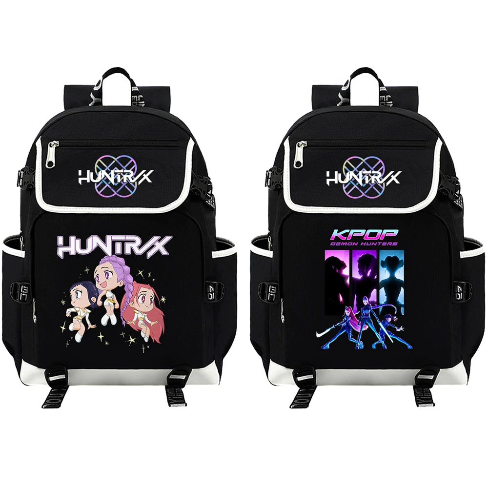 Mochila K-Pop Demon Hunters | Ideal para niñas, niños y adolescentes, con diseño moderno y espacioso. Perfecta para la escuela, viajes o uso diario, combinando estilo casual y funcionalidad para fans del K-Pop.