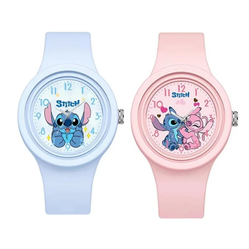 Reloj Disney Anime Stitch Kawaii Lilo & Stitch MINISO para niños, reloj deportivo de silicona. Análogo.
