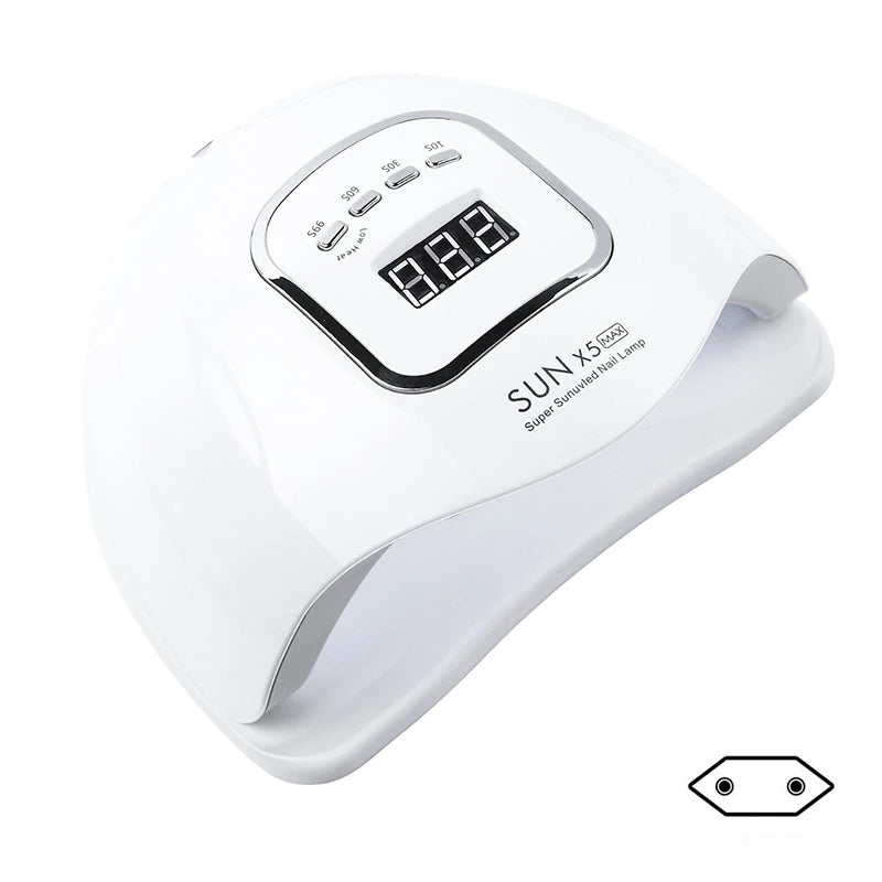 La lámpara SUNX5Max 150W UV LED es la herramienta perfecta para un secado rápido y profesional de uñas en gel. Con 45 LEDs de alta potencia, garantiza un acabado uniforme, brillante y duradero,