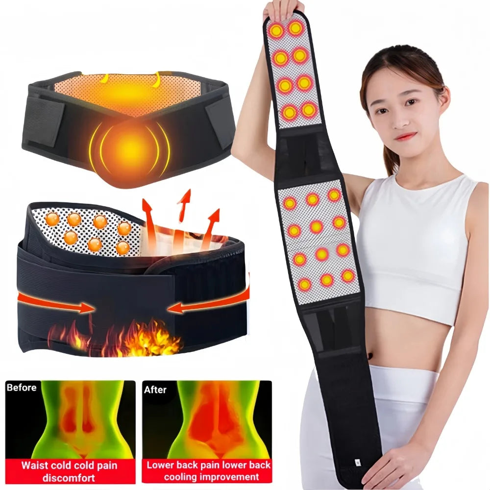 🔥 Cinturón Lumbar con Turmalina | Calor y Terapia Magnética.Alivia la tensión y cuida tu espalda con este cinturón ajustable de soporte lumbar. Gracias a la turmalina y la terapia magnética, proporciona calor terapéu