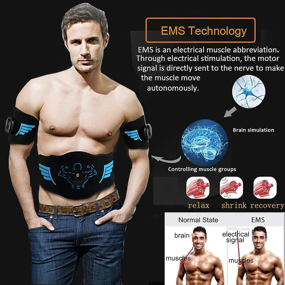 🔥 Cinturón Abdominal EMS | Tonificador & Estimulador Muscular.Lleva tu entrenamiento al siguiente nivel con este cinturón tonificador abdominal EMS. Diseñado para estimular los músculos mediante impulsos eléctricos,