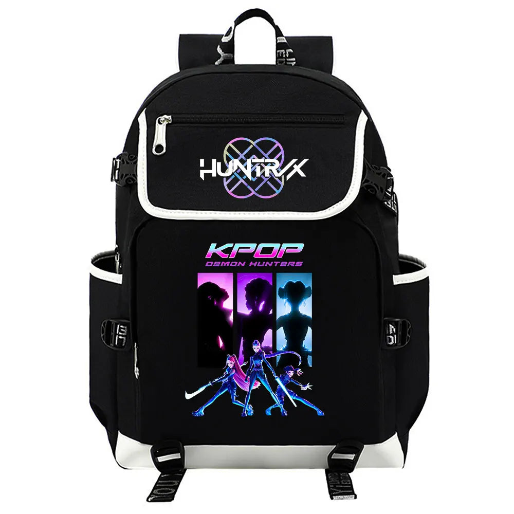Mochila K-Pop Demon Hunters | Ideal para niñas, niños y adolescentes, con diseño moderno y espacioso. Perfecta para la escuela, viajes o uso diario, combinando estilo casual y funcionalidad para fans del K-Pop.