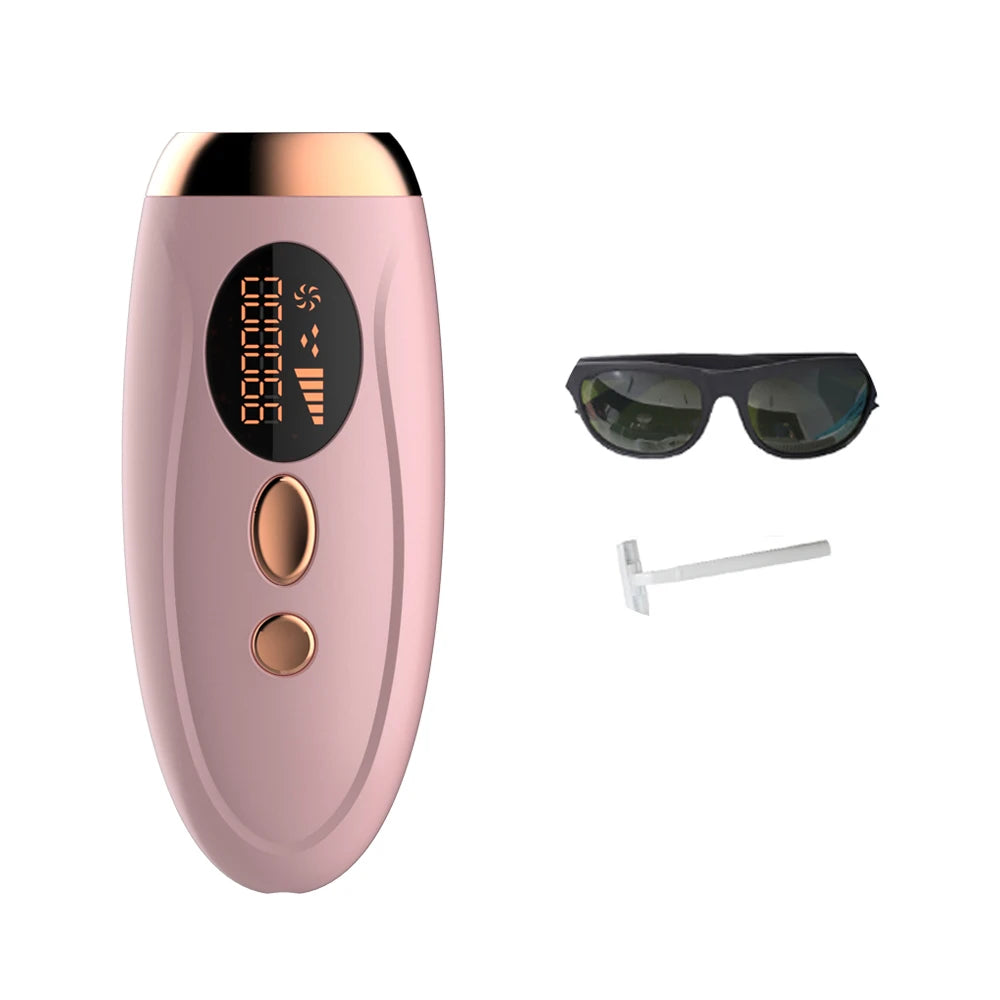 Depiladora Láser Permanente 999,999 Flashes ✨Luce una piel suave y libre de vello con esta máquina profesional de depilación láser indolora, diseñada especialmente para mujeres que buscan resultados duraderos.