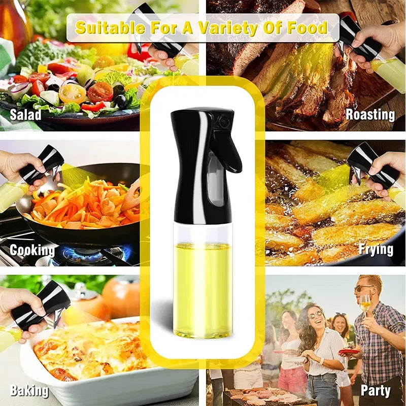 “Botella Pulverizadora de Aceite y Vinagre 200/300/500ml | Ideal para Cocina, Barbacoa y Horneado, Permite Rociar Aceite de Oliva y Otros Líquidos de Forma Uniforme, Incluye Cepillo para Mayor Comodidad.”