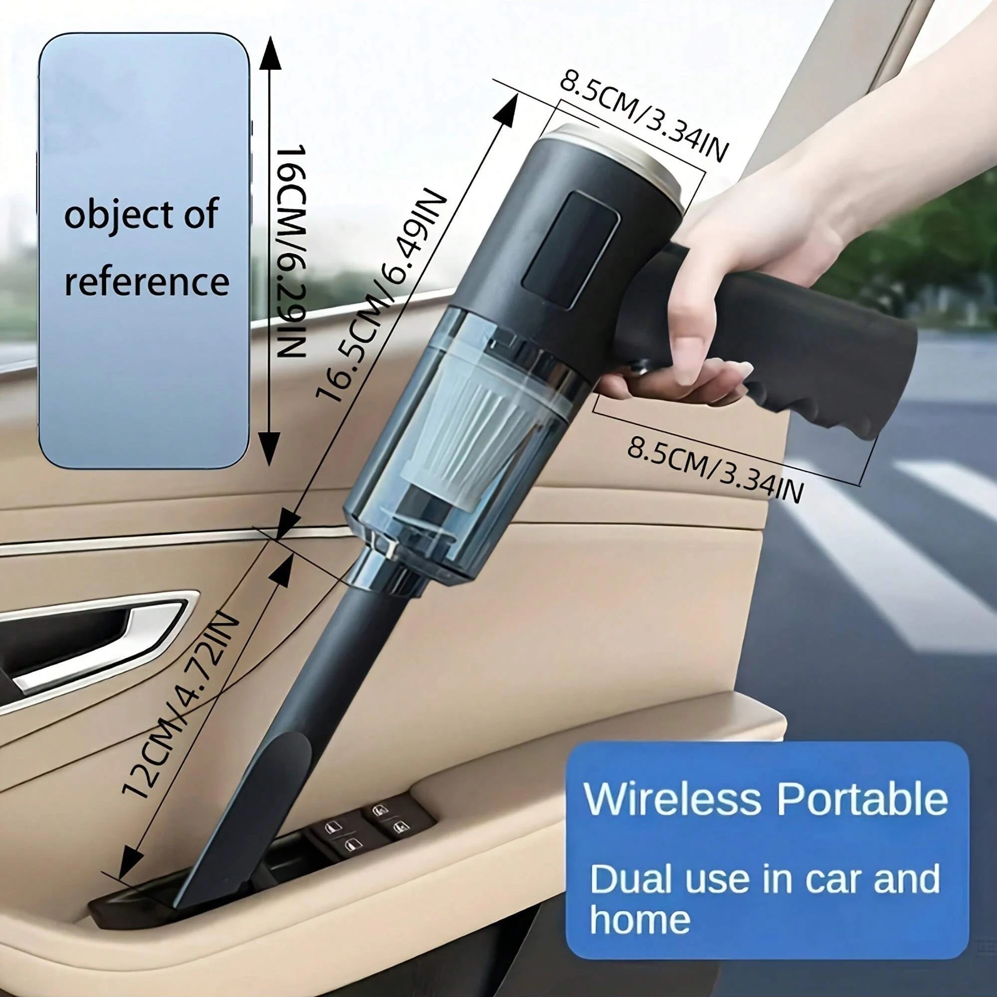 Aspiradora combinada de succión y soplado integrada 3 en 1, aspiradora doméstica con carga USB, puedes usarla en tu automóvil y más.