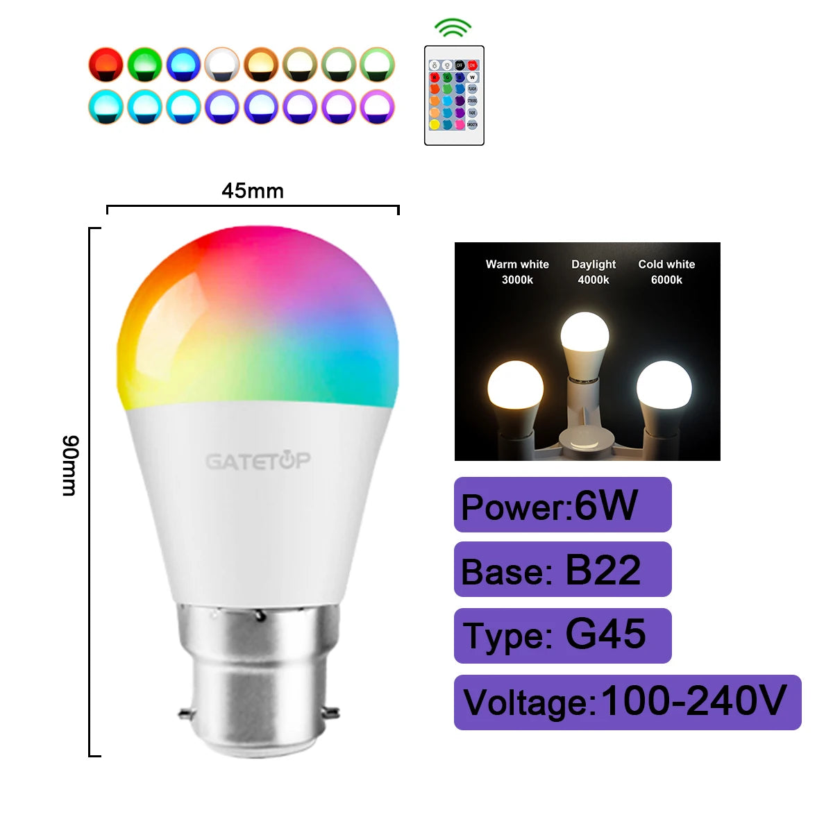 ¡Transforma tu hogar con iluminación inteligente y personalizada! Las bombillas LED inteligentes Tuya WiFi GU10 ofrecen una experiencia de iluminación totalmente nueva. 2 y 4 piezas.