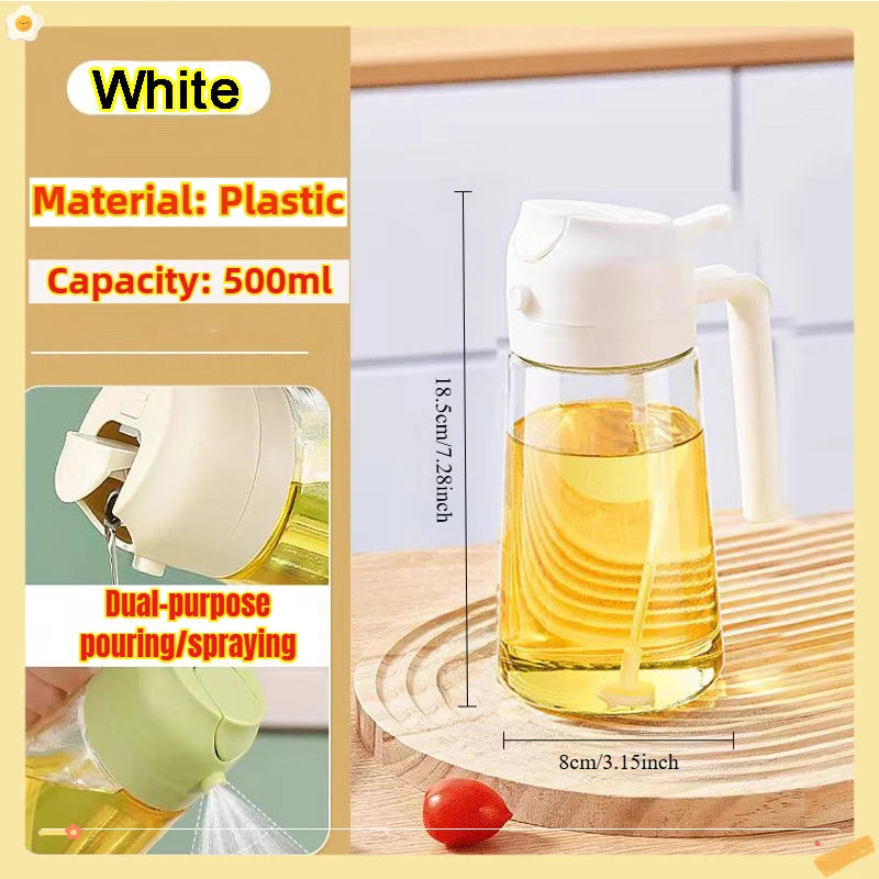 “Botella Pulverizadora de Aceite y Vinagre 200/300/500ml | Ideal para Cocina, Barbacoa y Horneado, Permite Rociar Aceite de Oliva y Otros Líquidos de Forma Uniforme, Incluye Cepillo para Mayor Comodidad.”