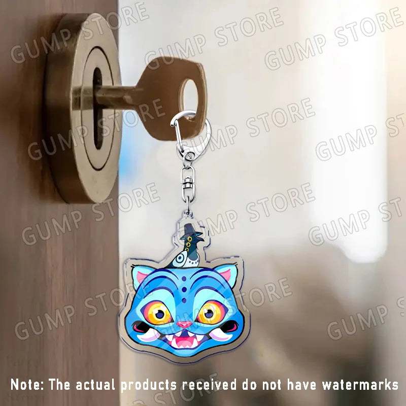 Llavero K-Pop Demon Hunters | Accesorio divertido y coleccionable con personajes Huntrix, Saja, Rumi, Zoey, Jinu y Derpy Tiger. Ideal como regalo, adorno para mochilas o llaves, perfecto para fans que quieren mostrar su estil
