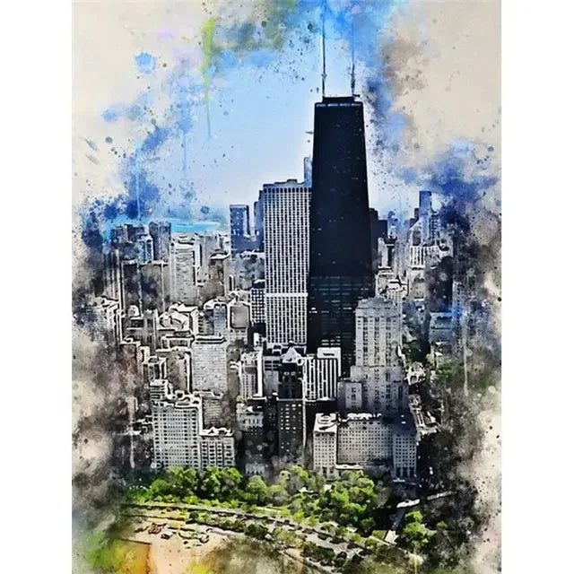 “Lienzo Decorativo de Edificios Famosos del Mundo | Pintura Escénica de Ciudad y Paisaje Urbano, Impresión en Póster para Pared, Arte Moderno para Sala de Estar y Hogar.”