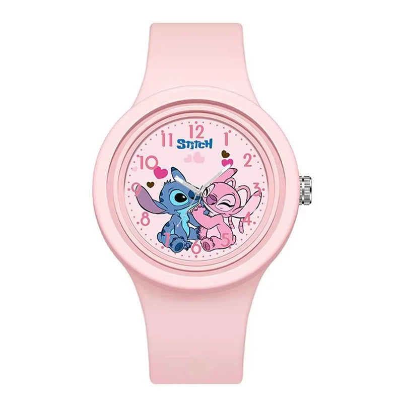 Reloj Disney Anime Stitch Kawaii Lilo & Stitch MINISO para niños, reloj deportivo de silicona. Análogo.