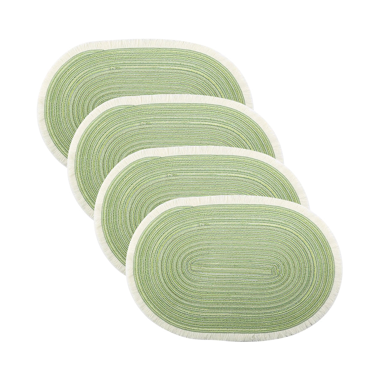“Juego de 4 Manteles Individuales Ovalados | Protectores de Mesa Resistentes al Calor, Antideslizantes y Fáciles de Lavar, Ideales para Comedor, Cocina o Reuniones Familiares.”