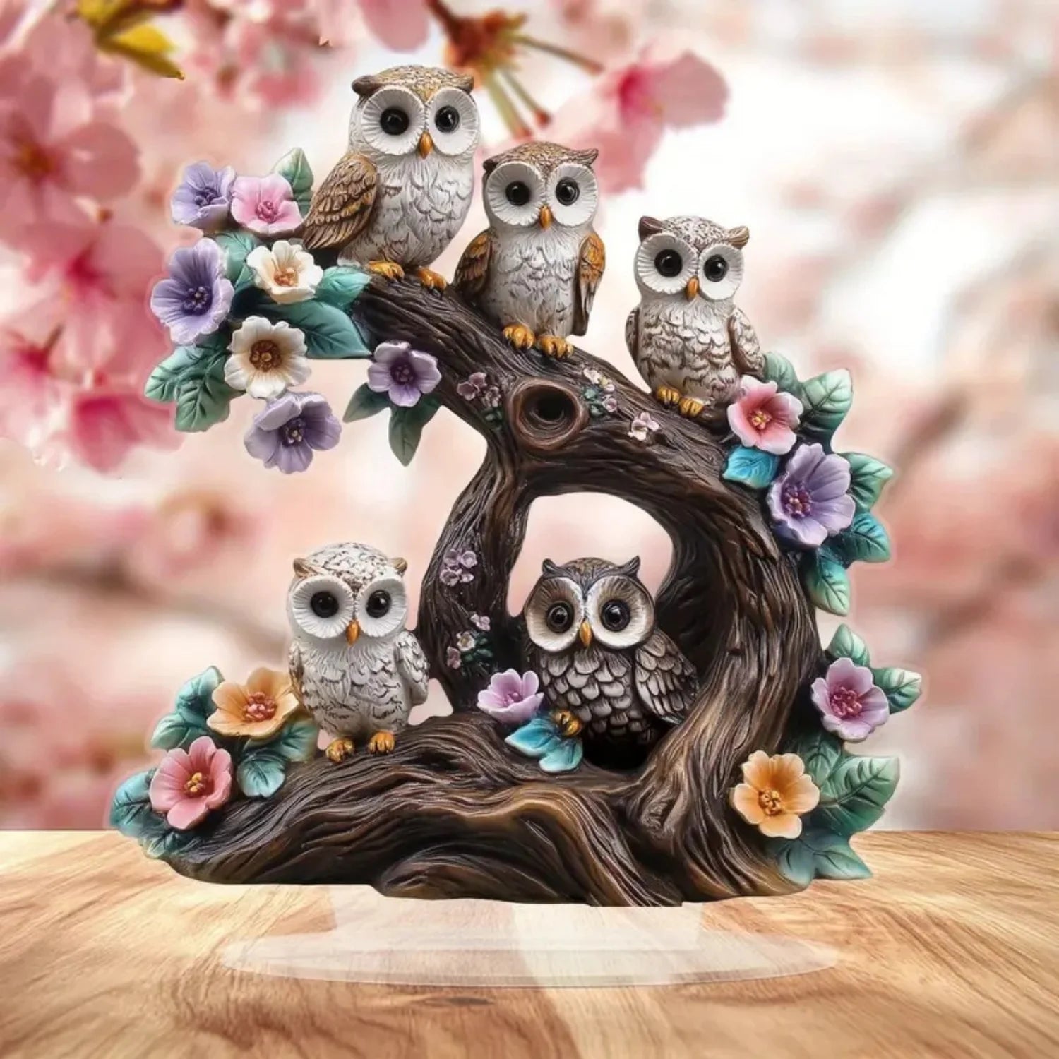 “Figura Acrílica 2D de Búho sobre Rama | Adorno Decorativo para Escritorio, Hogar, Estudio u Oficina. Perfecta para Exhibidores, Mesas y Como Regalo Original.”