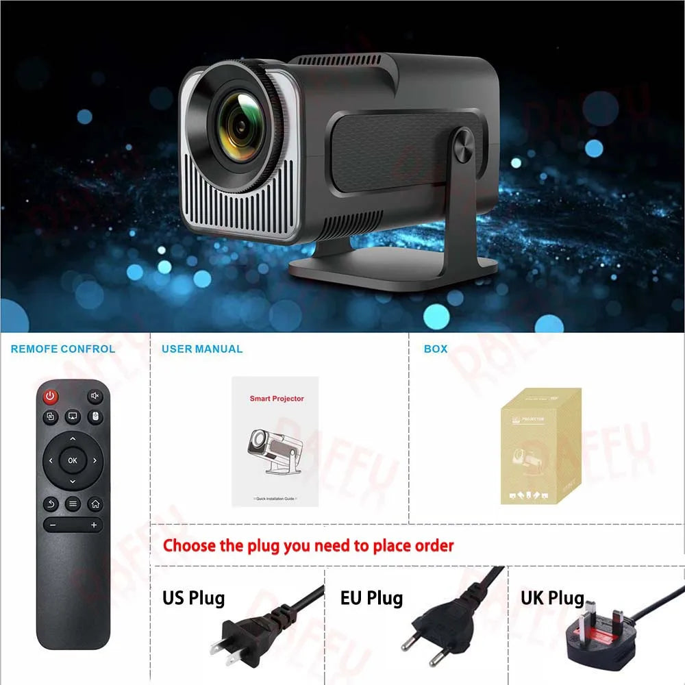 Disfruta tus películas y series favoritas desde cualquier ángulo con el Proyector Portátil 4K HD 1080P Nativo (2025). Con WiFi dual y sistema Android integrado, tendrás entretenimiento ilimitado en la palma de tu mano.