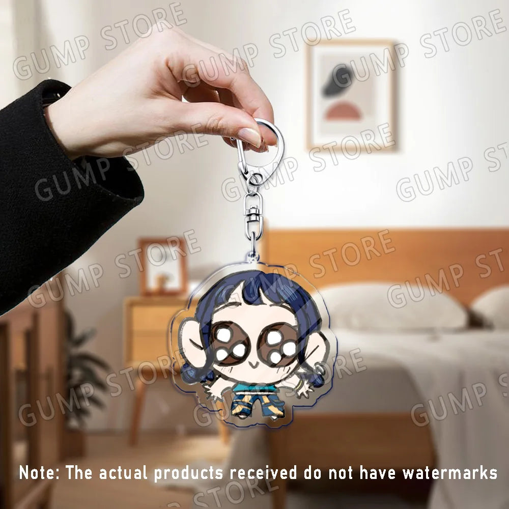 Llavero K-Pop Demon Hunters | Accesorio divertido y coleccionable con personajes Huntrix, Saja, Rumi, Zoey, Jinu y Derpy Tiger. Ideal como regalo, adorno para mochilas o llaves, perfecto para fans que quieren mostrar su estil