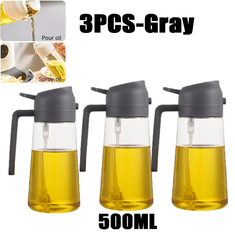 “Botella Pulverizadora de Aceite y Vinagre 200/300/500ml | Ideal para Cocina, Barbacoa y Horneado, Permite Rociar Aceite de Oliva y Otros Líquidos de Forma Uniforme, Incluye Cepillo para Mayor Comodidad.”