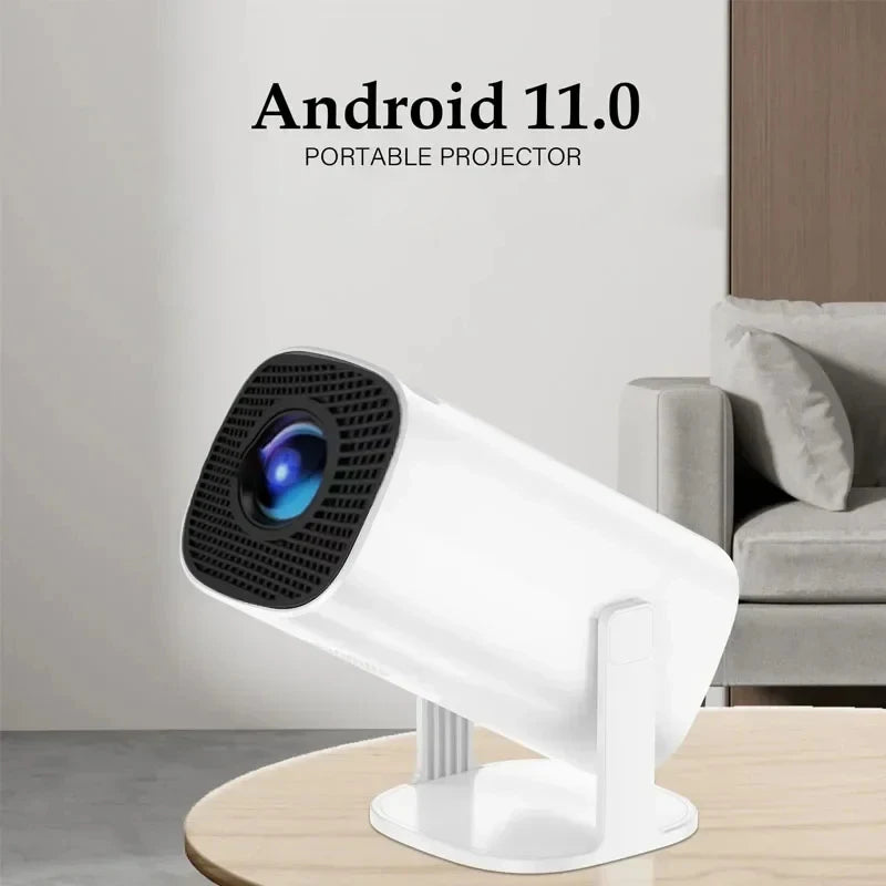 Fácil de conectar, El nuevo Proyector Android 11 WiFi 6 2025, incorpora Bluetooth 5.0.Compatible con 1080P, video 4K, proyector de películas portátil para exteriores con Bluetooth 5.0