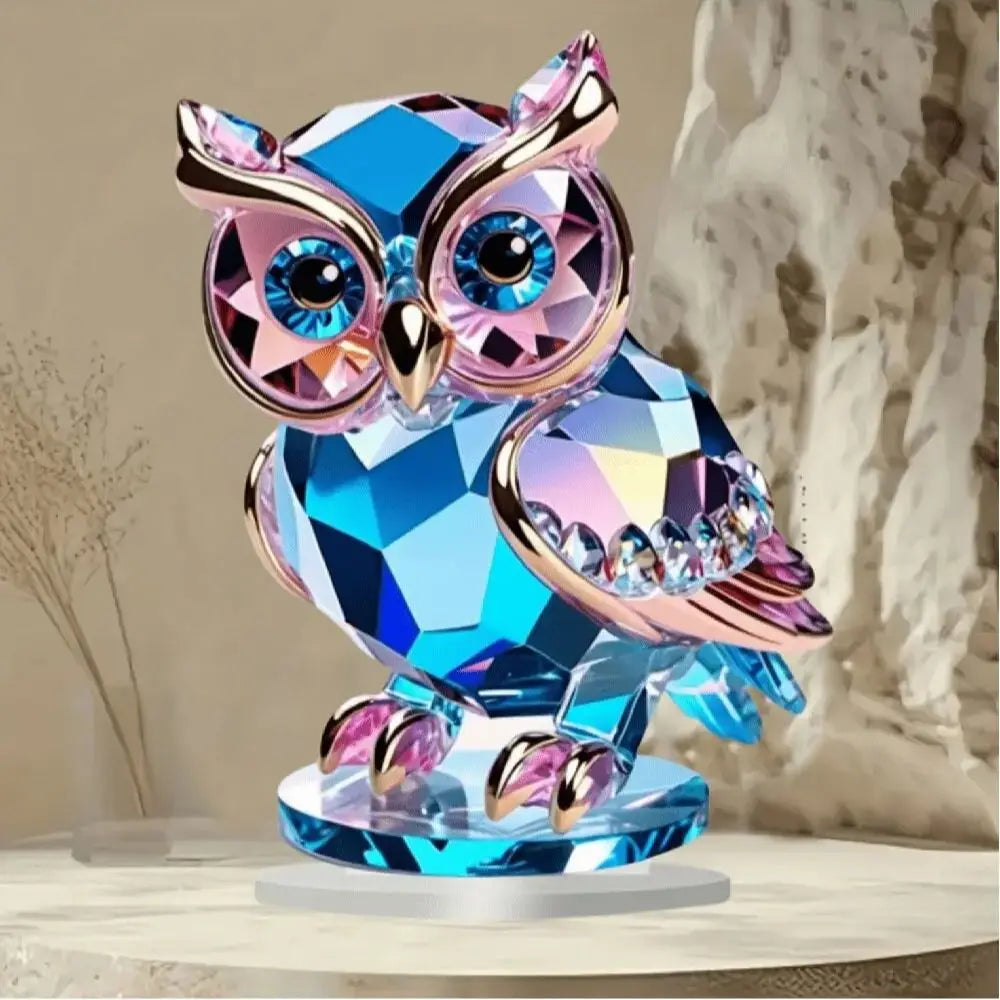 “Búho de Cristal Adorable | Decoración de Escritorio y Hogar con Tema Animal, Perfecto para Mesas, Ventanas, Dormitorios, Salas de Estar u Oficinas.”