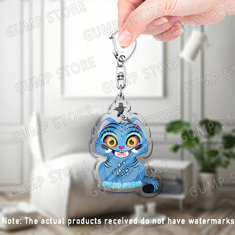 Llavero K-Pop Demon Hunters | Accesorio divertido y coleccionable con personajes Huntrix, Saja, Rumi, Zoey, Jinu y Derpy Tiger. Ideal como regalo, adorno para mochilas o llaves, perfecto para fans que quieren mostrar su estil
