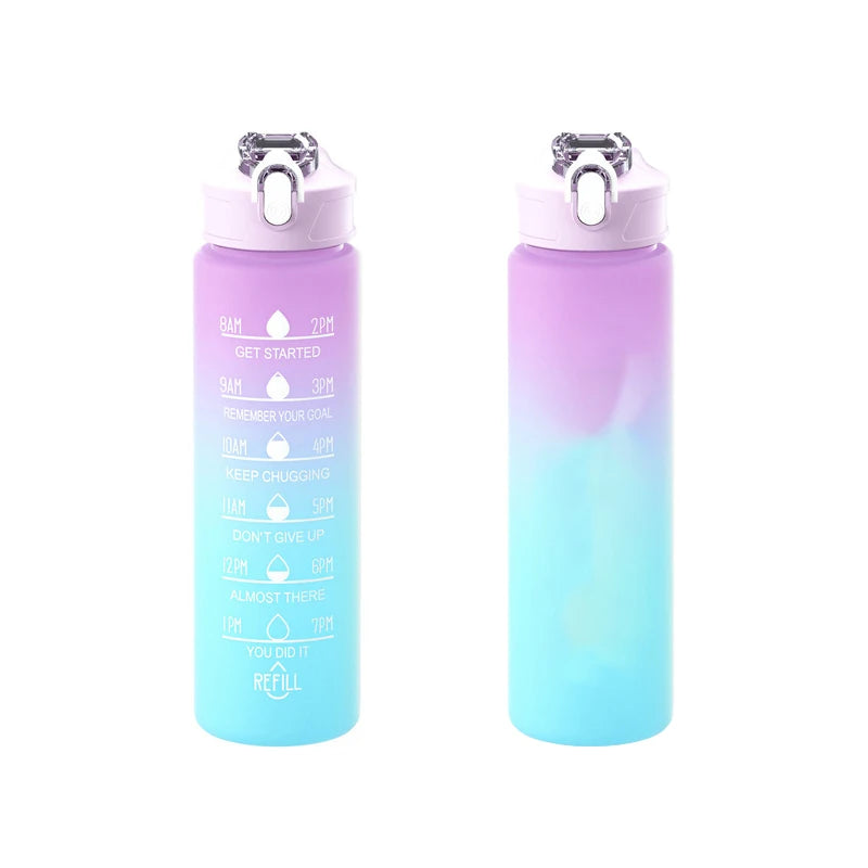 Botella Deportiva K-Pop Demon Hunters 800ml | Botella de plástico resistente y a prueba de fugas, con escala medidora. Ideal para viajar, entrenar o actividades diarias, manteniendo tu bebida segura y accesible. Perfecta par