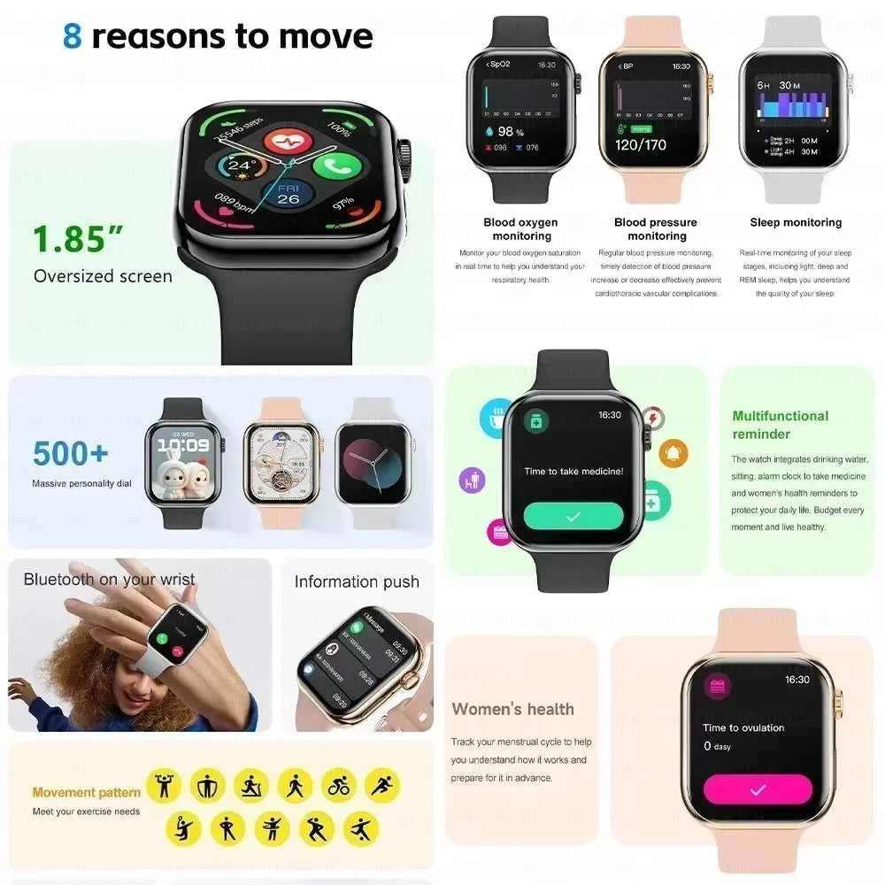 La nueva generación de smartwatch ya está aquí
El Apple Watch 10 Original 2025 combina diseño premium y tecnología avanzada: controla tu salud, realiza llamadas por Bluetooth, mide la temperatura corporal y navega con GP