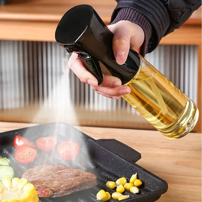 “Botella Pulverizadora de Aceite y Vinagre 200/300/500ml | Ideal para Cocina, Barbacoa y Horneado, Permite Rociar Aceite de Oliva y Otros Líquidos de Forma Uniforme, Incluye Cepillo para Mayor Comodidad.”