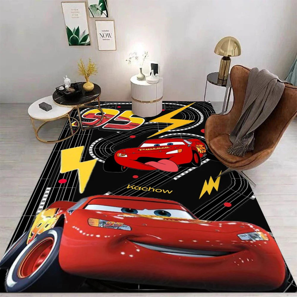 Alfombra de Disney MINISO Rayo McQueen para el hogar, sala de estar, dormitorio infantil, sofá, felpudo, regalo para niños.