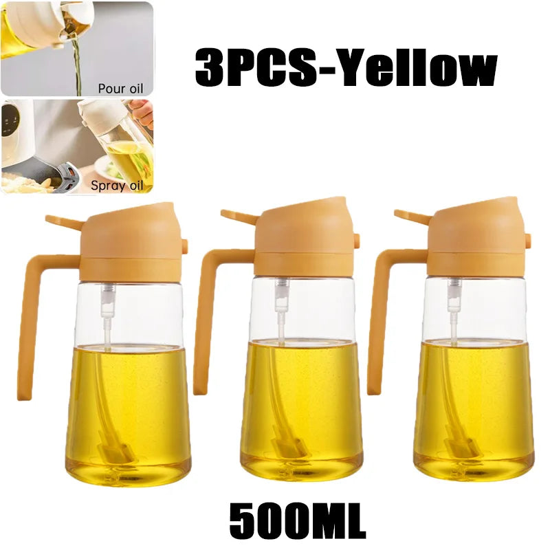 “Botella Pulverizadora de Aceite y Vinagre 200/300/500ml | Ideal para Cocina, Barbacoa y Horneado, Permite Rociar Aceite de Oliva y Otros Líquidos de Forma Uniforme, Incluye Cepillo para Mayor Comodidad.”