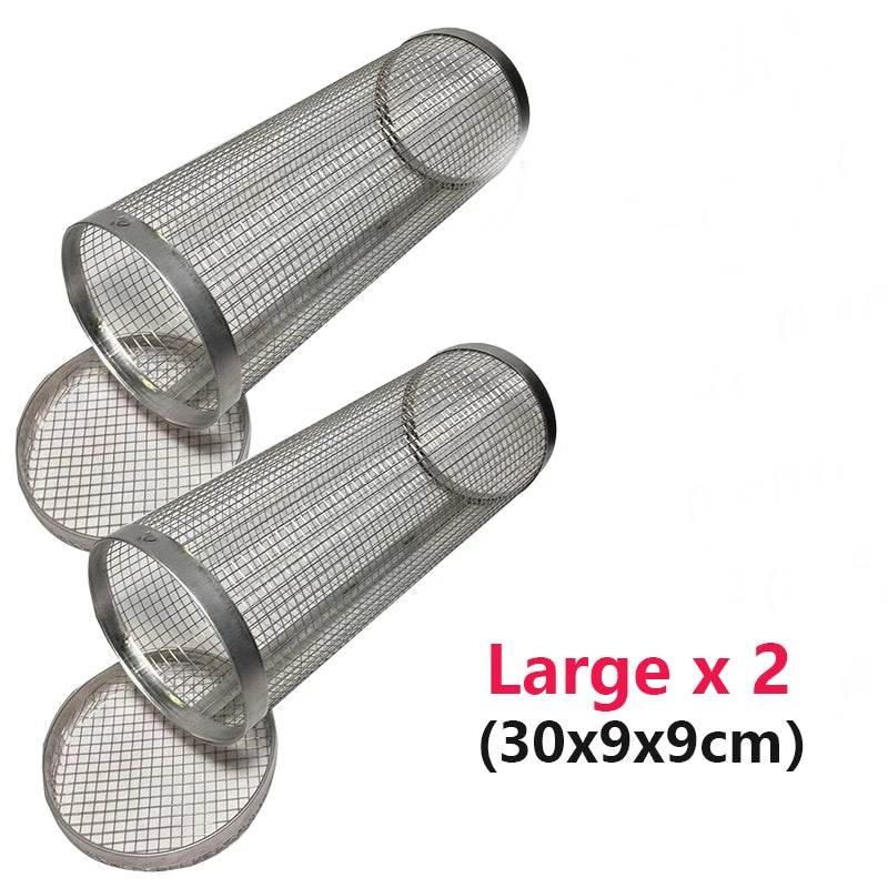 “Cesta de Parrilla Cilíndrica de Acero Inoxidable | Malla de Alambre Duradera, Ideal para Asar en BBQ, Camping y Actividades al Aire Libre. Portátil y Fácil de Usar.”