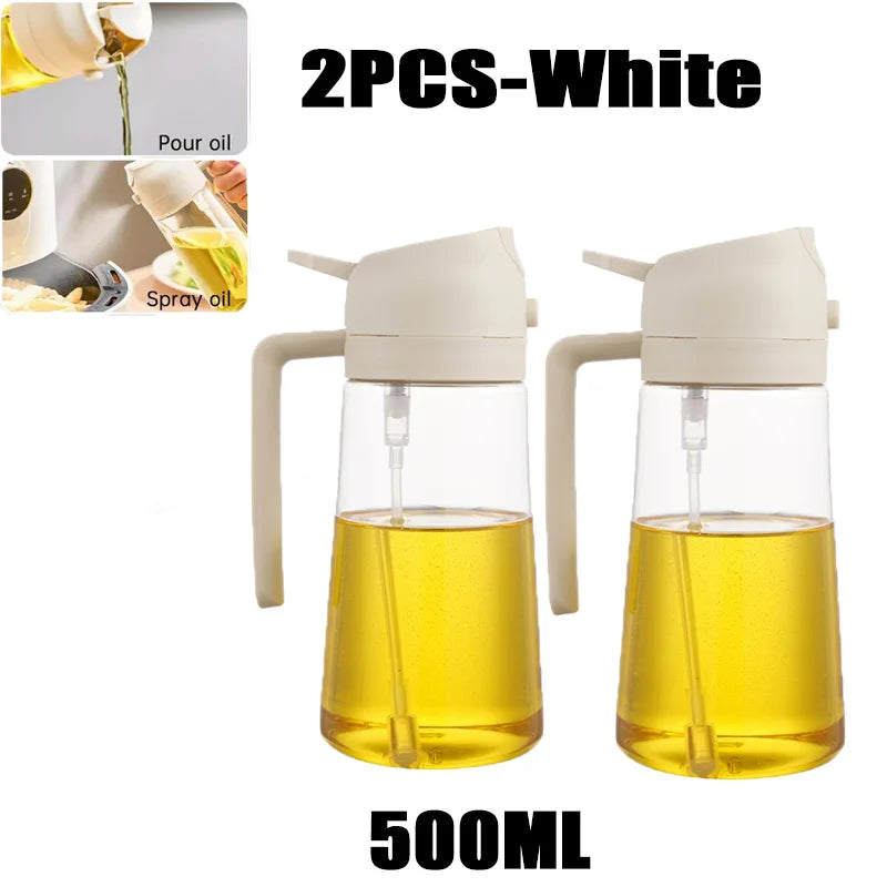 “Botella Pulverizadora de Aceite y Vinagre 200/300/500ml | Ideal para Cocina, Barbacoa y Horneado, Permite Rociar Aceite de Oliva y Otros Líquidos de Forma Uniforme, Incluye Cepillo para Mayor Comodidad.”