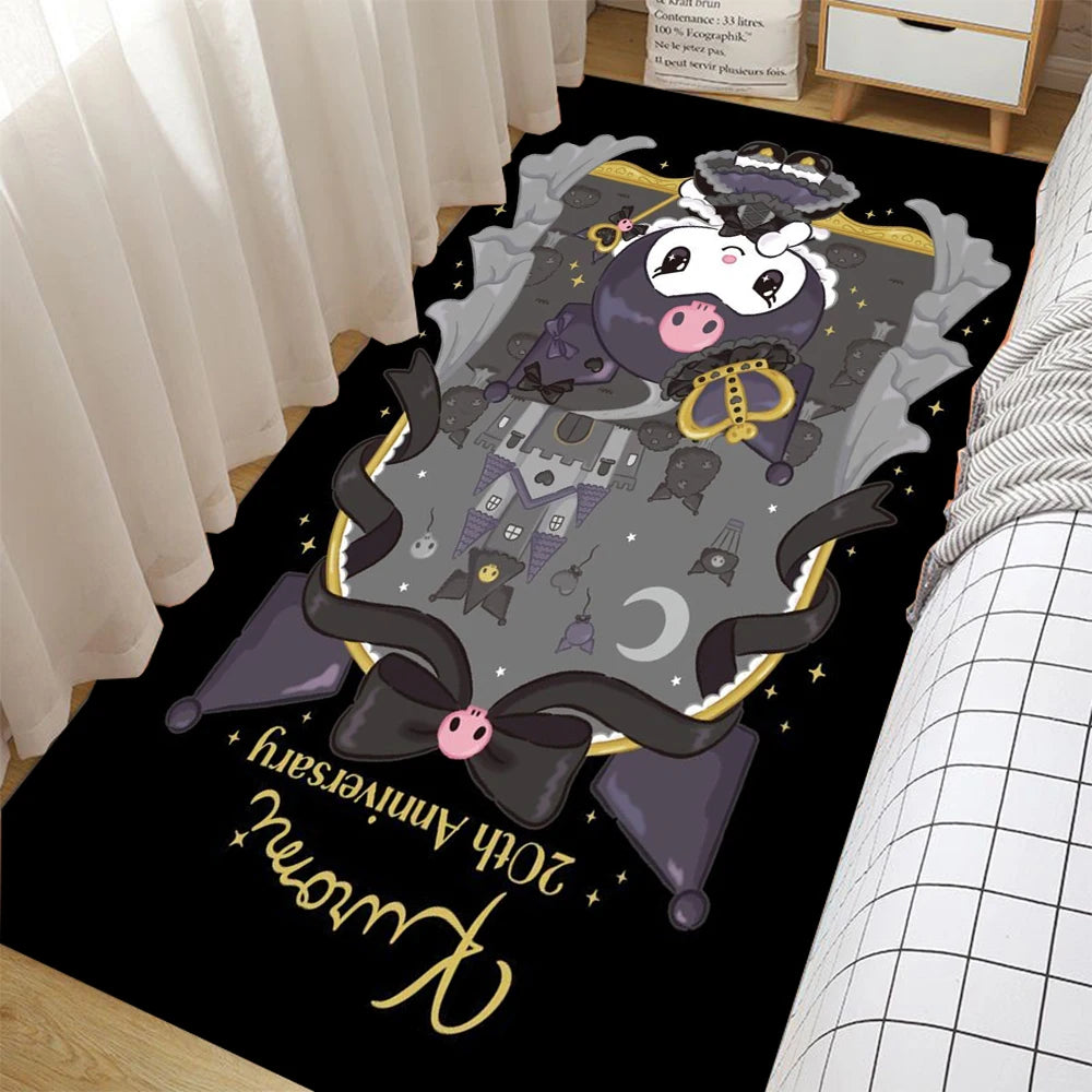 Alfombra de animación Disney MINISO Sanrio Kuromi para el hogar, sala de estar, dormitorio, sofá.