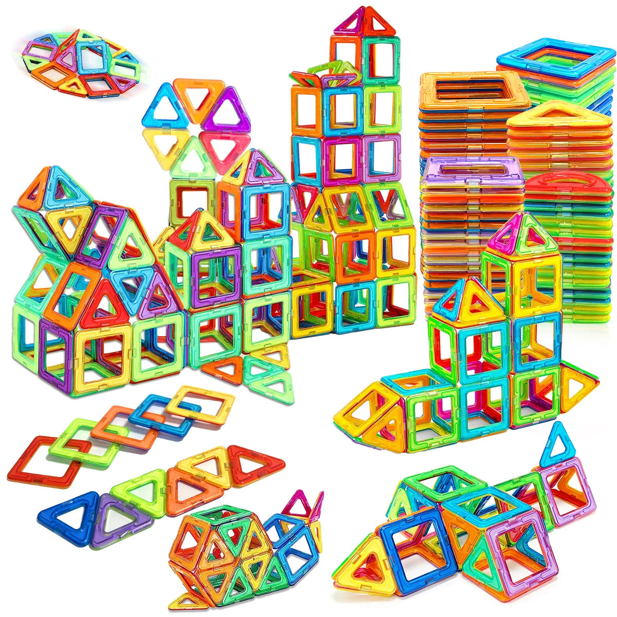 Bloques de construcción magnéticos, juguetes de imanes para bricolaje, juguetes STEM de tamaño mediano. Juguete educativo.