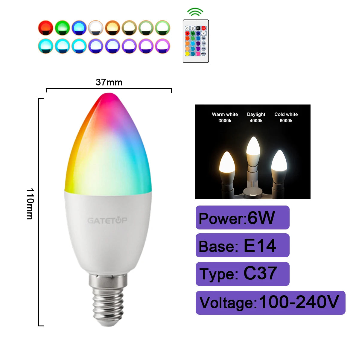 ¡Transforma tu hogar con iluminación inteligente y personalizada! Las bombillas LED inteligentes Tuya WiFi GU10 ofrecen una experiencia de iluminación totalmente nueva. 2 y 4 piezas.