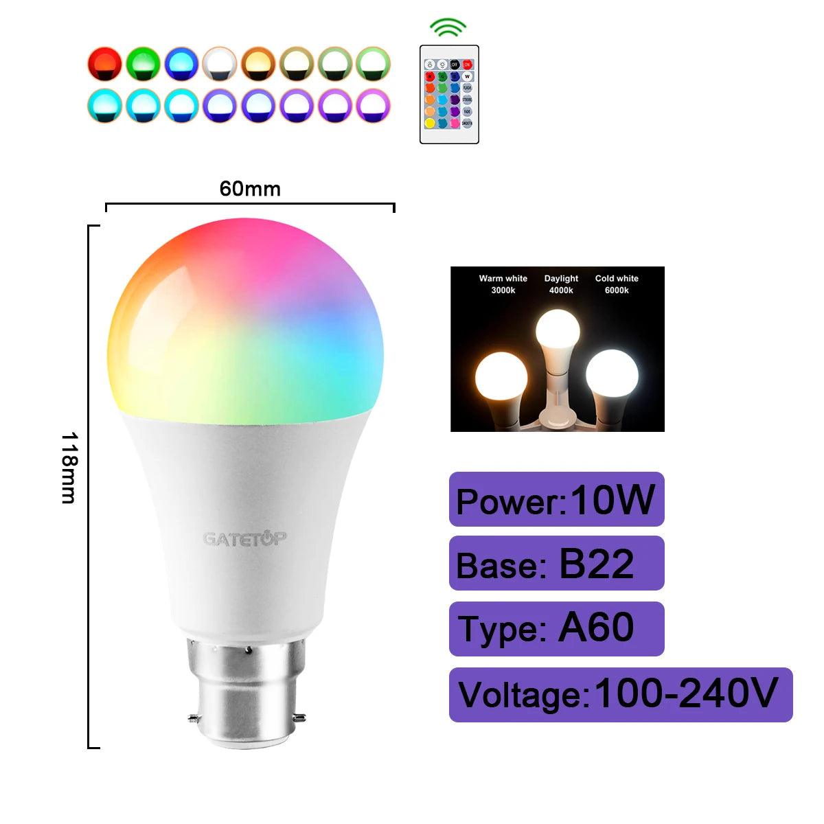 ¡Transforma tu hogar con iluminación inteligente y personalizada! Las bombillas LED inteligentes Tuya WiFi GU10 ofrecen una experiencia de iluminación totalmente nueva. 2 y 4 piezas.