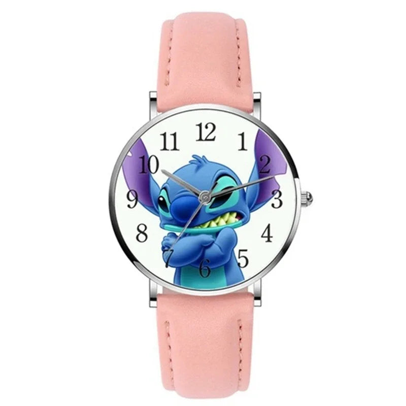 Reloj de moda Disney Stitch Mickey Mouse, Super Héroes favoritos. Análogo.
