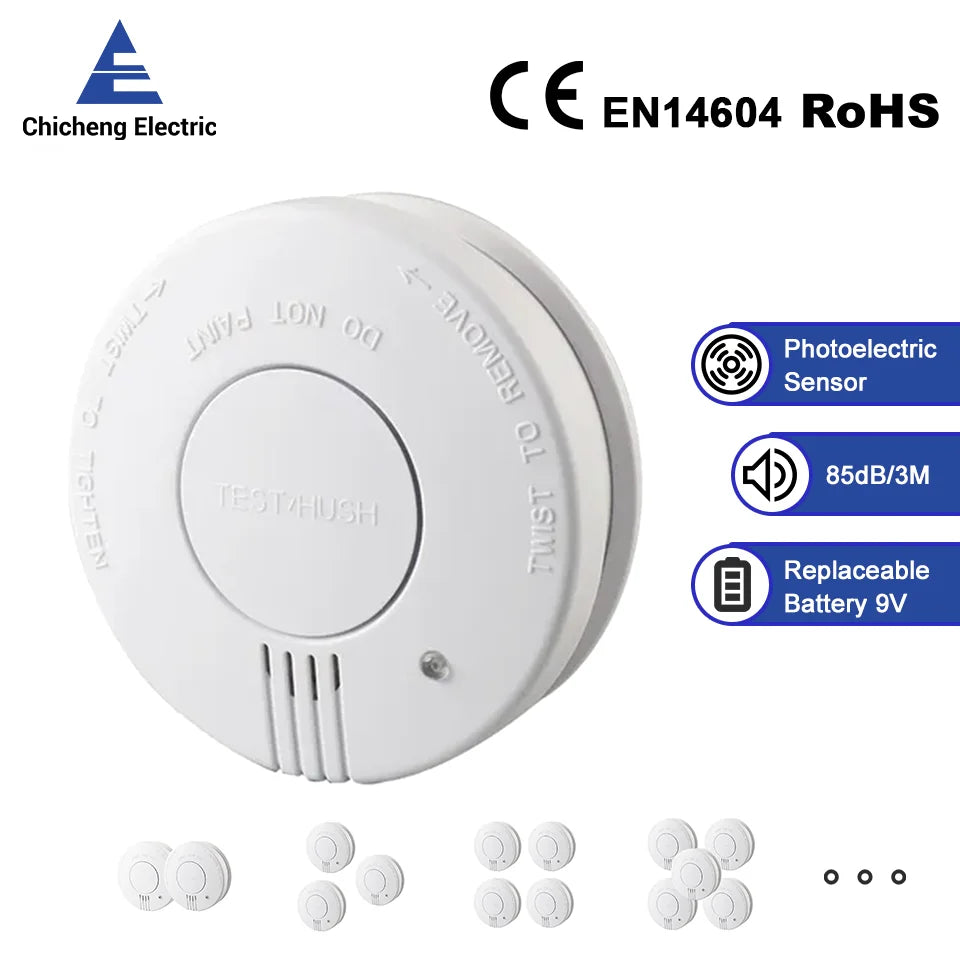 ¡Protege tu hogar y oficina con un sistema de alarma confiable! Este detector de humo de alta calidad es esencial para mantener tu espacio seguro y libre de riesgos. Con batería reemplazable de 9V y un sensor de humo avanza