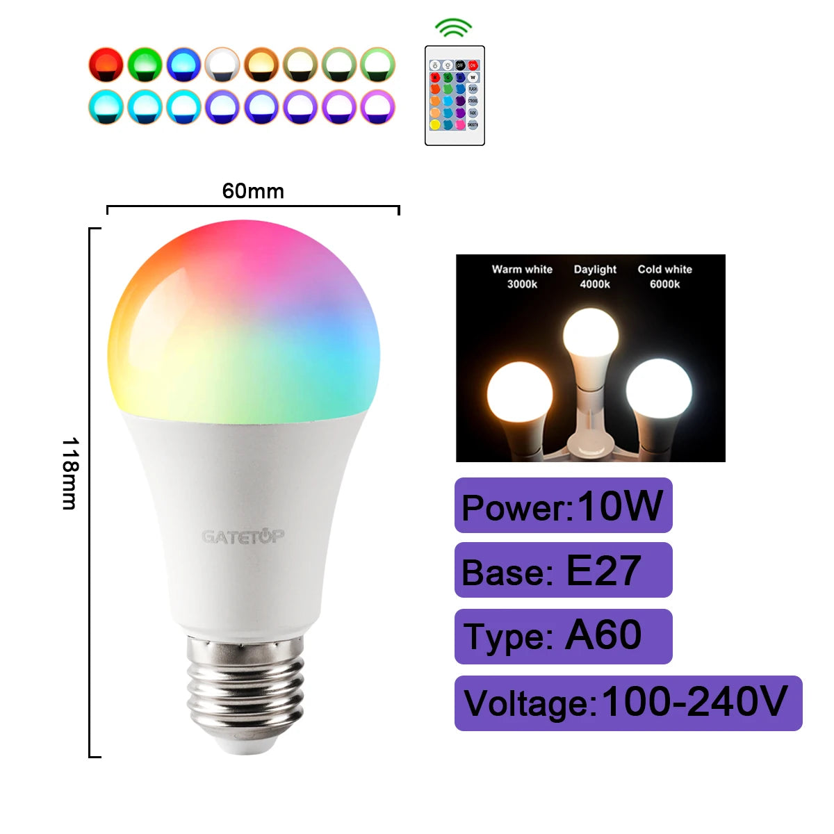 ¡Transforma tu hogar con iluminación inteligente y personalizada! Las bombillas LED inteligentes Tuya WiFi GU10 ofrecen una experiencia de iluminación totalmente nueva. 2 y 4 piezas.