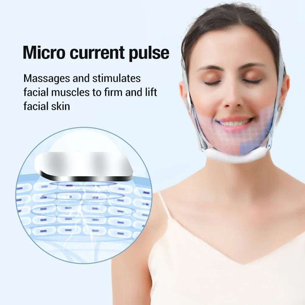 🔥 Masajeador Facial EMS | Reduce Doble Barbilla & Lifting en V. Redefine tu rostro y di adiós a la doble barbilla con este cinturón reafirmante facial. Gracias a la tecnología EMS de microcorriente, la vibración de est