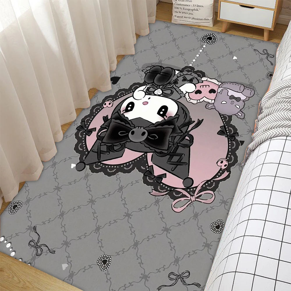 Alfombra de animación Disney MINISO Sanrio Kuromi para el hogar, sala de estar, dormitorio, sofá.