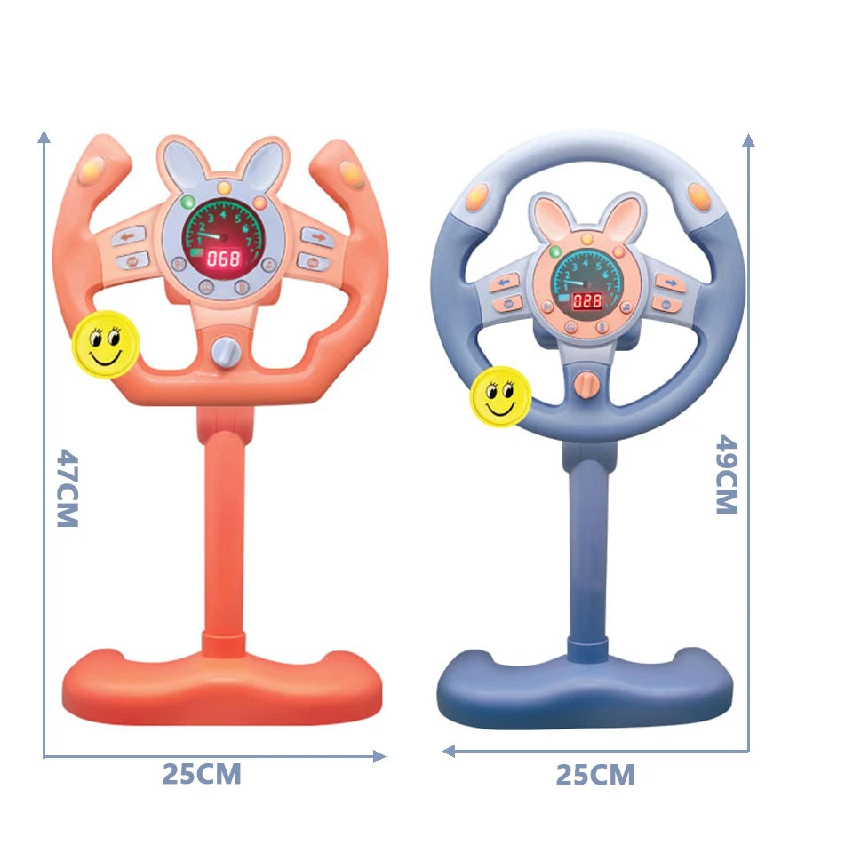 Volante de Conducción Eléctrico para Niños | Juguete educativo con luces y sonidos realistas que simula la experiencia de manejar. Portátil, divertido y perfecto como regalo para pequeños copilotos, estimulando la imagin