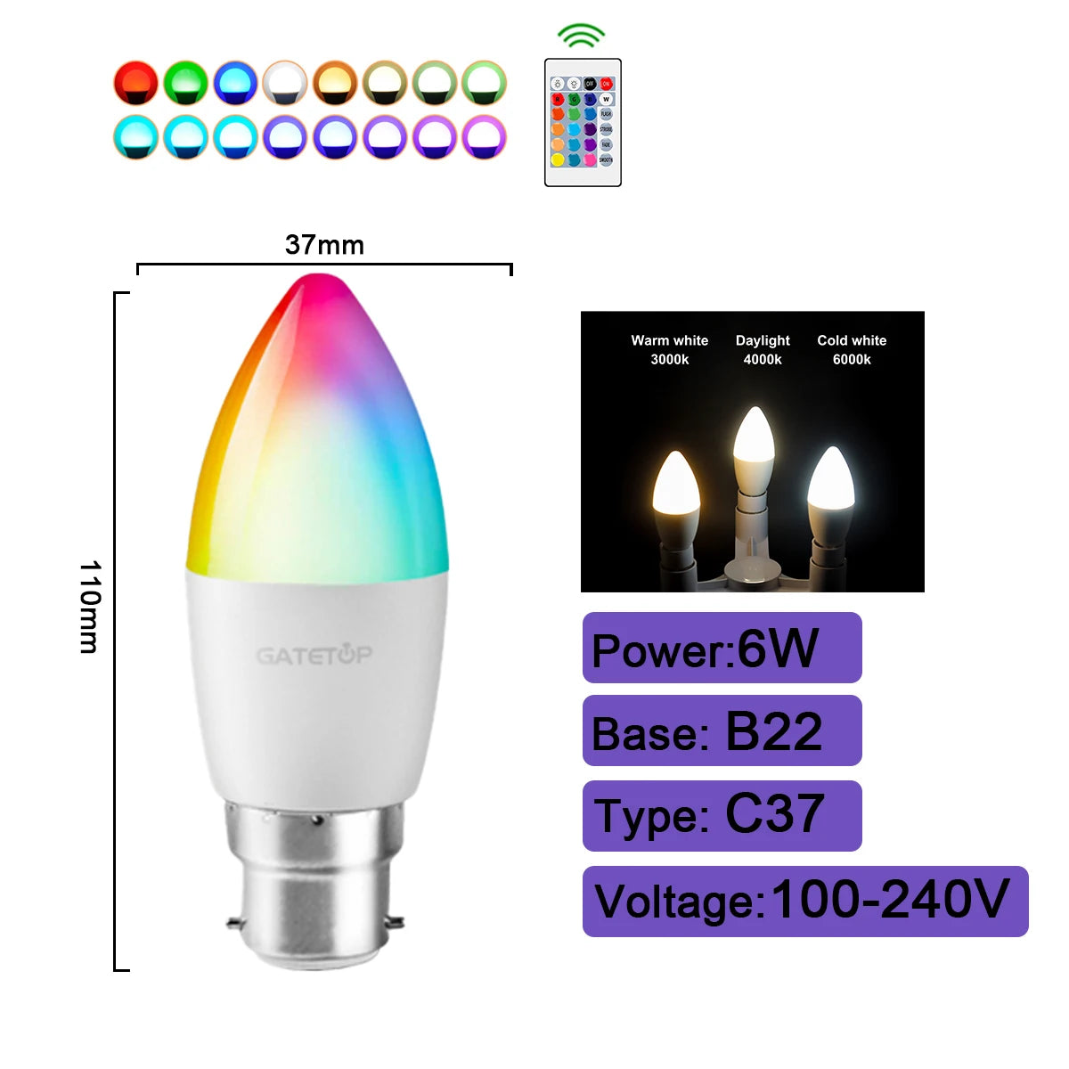 ¡Transforma tu hogar con iluminación inteligente y personalizada! Las bombillas LED inteligentes Tuya WiFi GU10 ofrecen una experiencia de iluminación totalmente nueva. 2 y 4 piezas.
